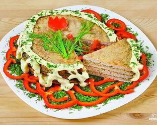 Торт из куриного фарша