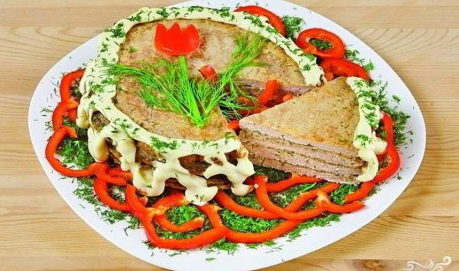 Торт из куриного фарша