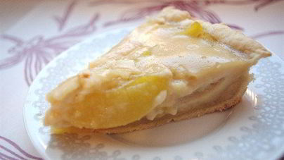 Торт из персиков со сметанным кремом