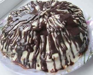 Торт из пряников с бананами, без выпечки