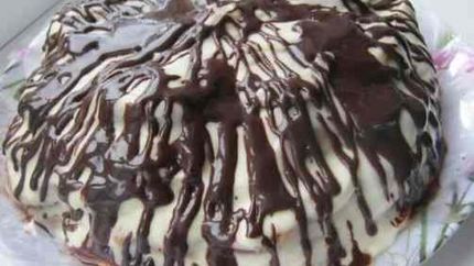 Торт из пряников с бананами, без выпечки