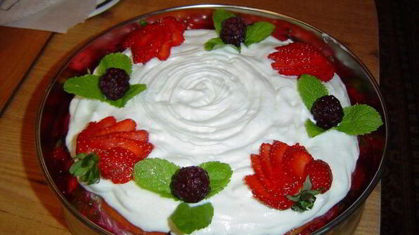 торт клубничка