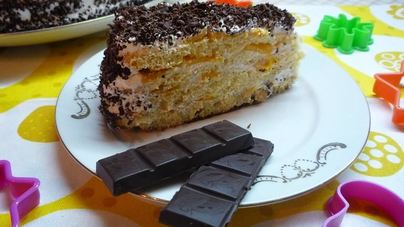 Торт Молочная девочка со сливочным кремом