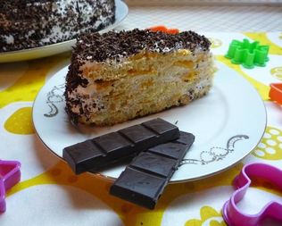 Торт Молочная девочка со сливочным кремом