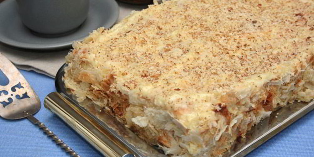 Рецепт торт наполеон из слоеного теста