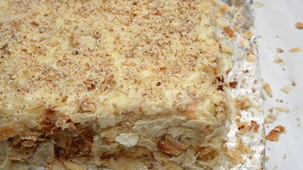 торт наполеон из слоеного теста