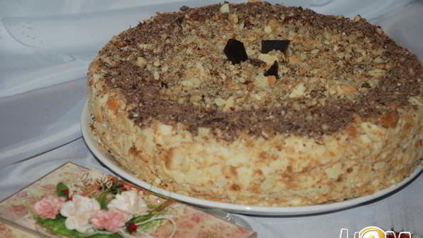 торт наполеон с коржами на сметане