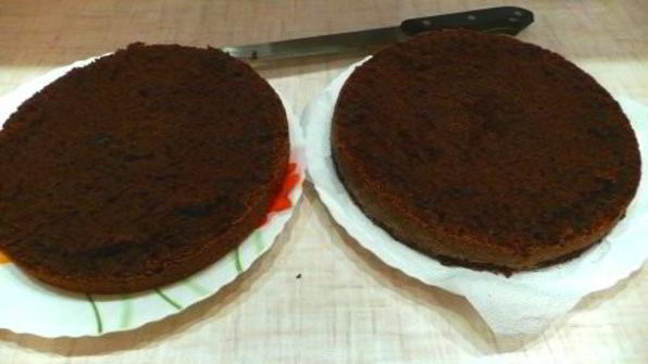 торт негр в пене