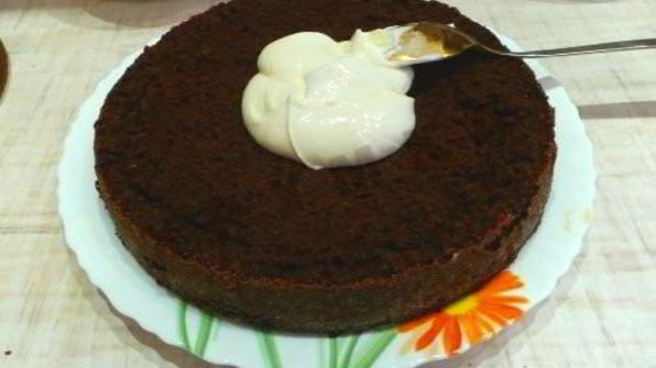 торт негр в пене