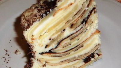 Торт Полено со сгущенкой