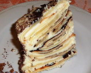 Торт Полено со сгущенкой