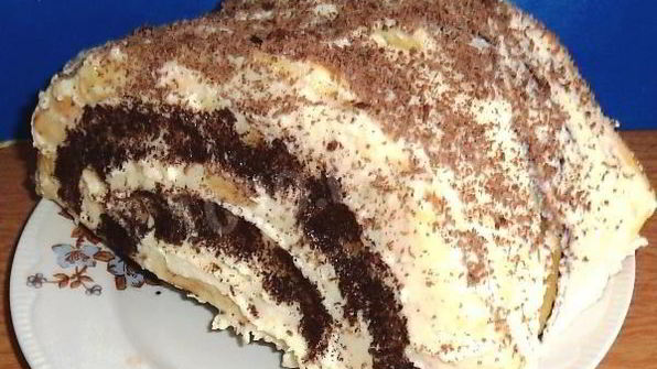 торт полено со сгущенкой