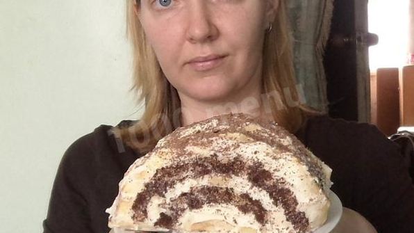 торт полено со сгущенкой