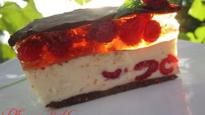 Торт Зефирно-малиновый