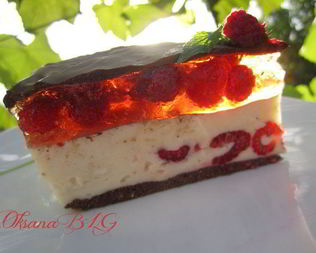 Торт Зефирно-малиновый