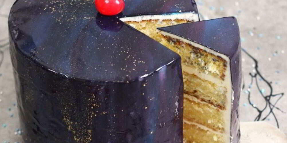 Рецепт ванильный торт с зеркальной глазурью