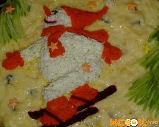 Закусочный торт на Новый год