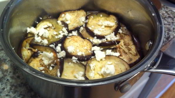 закусочный торт с баклажанами