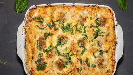 Кабачковая запеканка с мясом