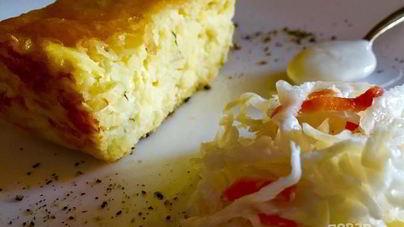 Картофельная запеканка из тертого картофеля