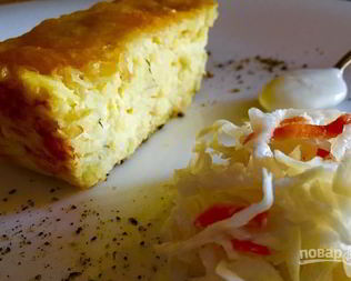 Картофельная запеканка из тертого картофеля