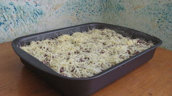 картофельная запеканка с фаршем и сыром