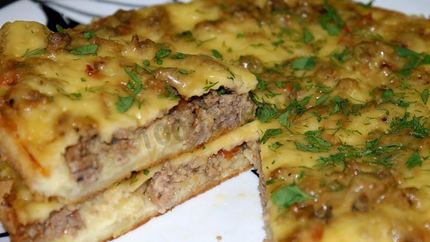 Картофельная запеканка с фаршем в мультиварке