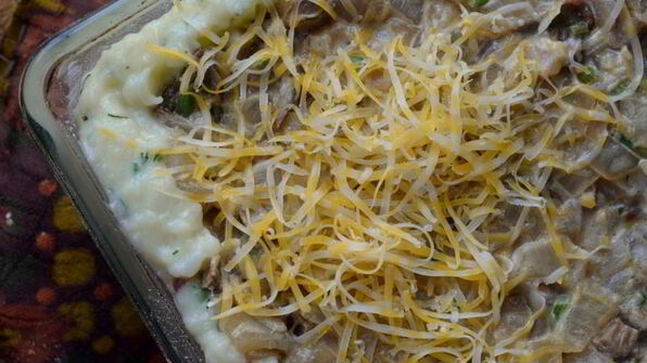 картофельная запеканка с грибами в сметанном соусе