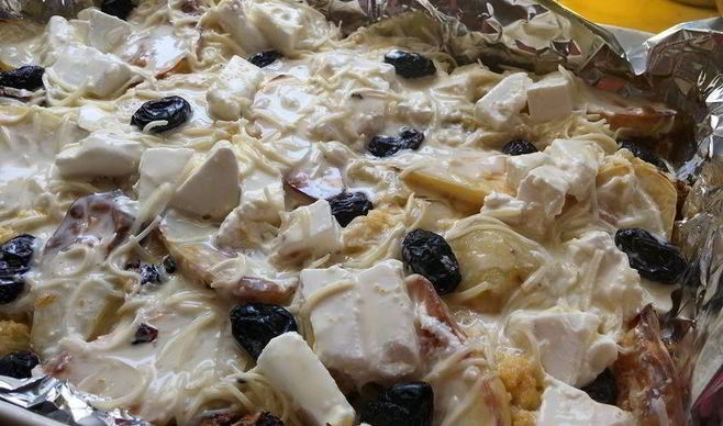 Картофельная запеканка с капустой и грибами