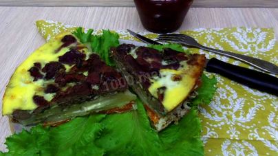 Картофельная запеканка с куриной печенью