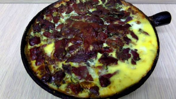 картофельная запеканка с куриной печенью