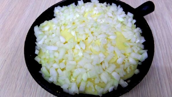 картофельная запеканка с куриной печенью