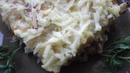 Картофельная запеканка с шампиньонами