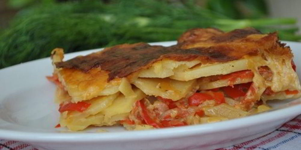 Рецепт картофельная запеканка со сладким перцем