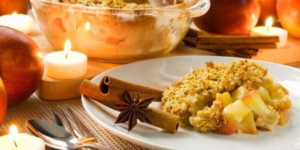 Рецепт холодная яблочная запеканка с мюсли