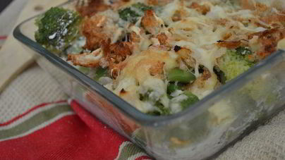 Куриная запеканка с брокколи