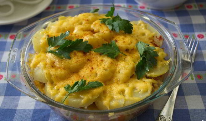 Мясная запеканка в микроволновке