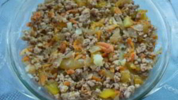 мясная запеканка в микроволновке