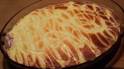 Нежная творожная запеканка с изюмом без муки