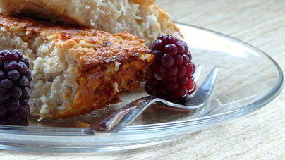 Овсяно-творожная запеканка с бананом