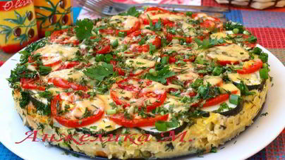 Пирог-запеканка с кабачками