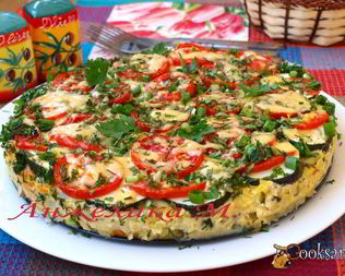 Пирог-запеканка с кабачками