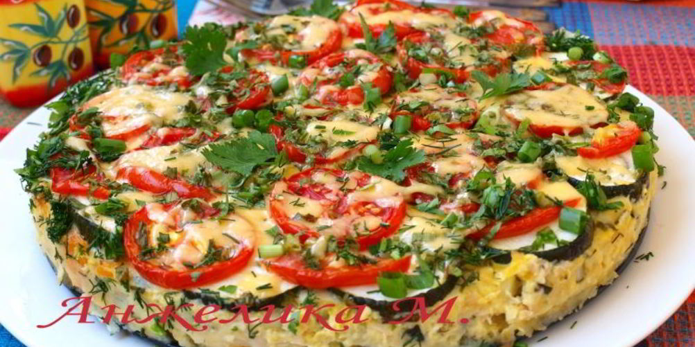 Рецепт пирог-запеканка с кабачками