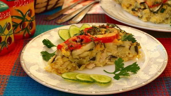 пирог-запеканка с кабачками