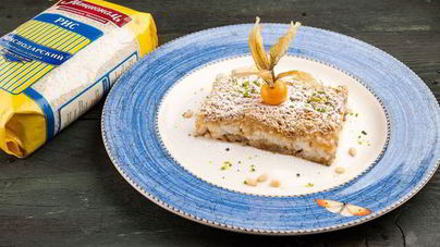 Рисовая запеканка с бананами