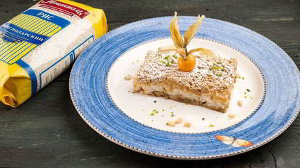 Рисовая запеканка с бананами