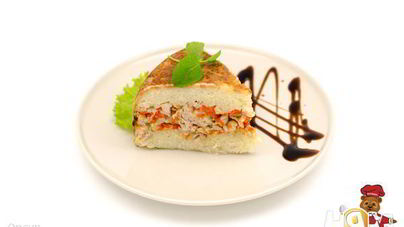 Рисовая запеканка с индейкой в мультиварке