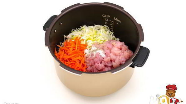 рисовая запеканка с индейкой в мультиварке