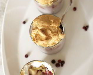 Рисовая запеканка с ревенем