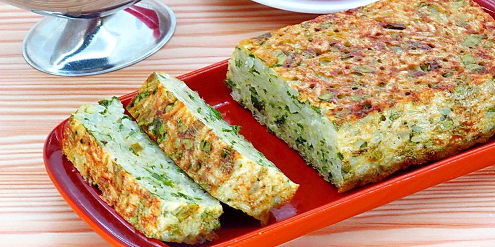 Рецепт рисовая запеканка с зеленым луком